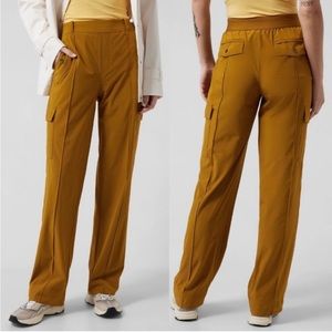 Athleta Vienna Cargo Pant 6 Brass Yellow